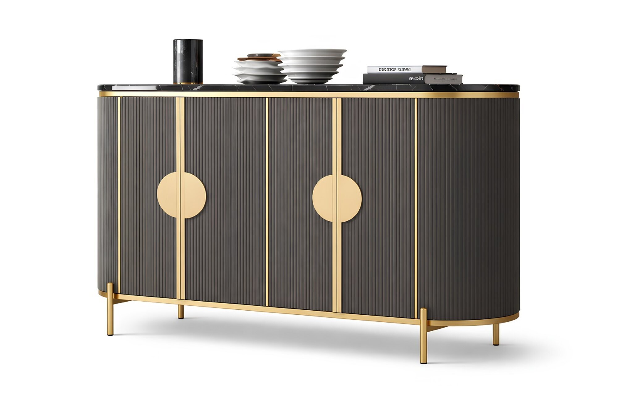 Luxus Sideboard Kommode Wohnzimmer Designer Grau MÃ¶bel Modern Sofort