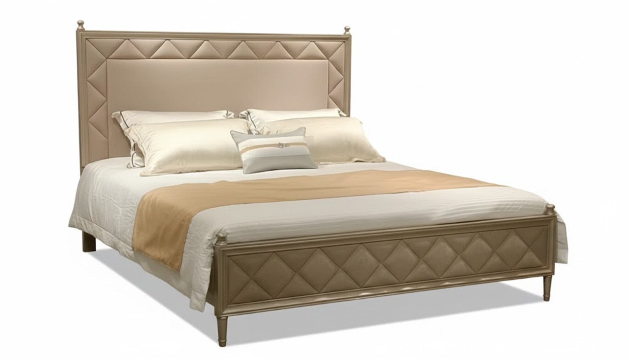 Schlafzimmer Bett Polster Design MÃ¶bel Luxus Doppel Beige Betten Leder Sofort