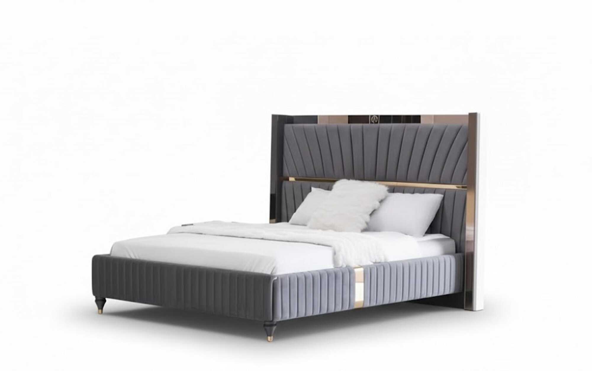 Betten Holz Hotel Bettrahmen Grau MÃ¶bel Bett Doppelbetten Modernes Sofort