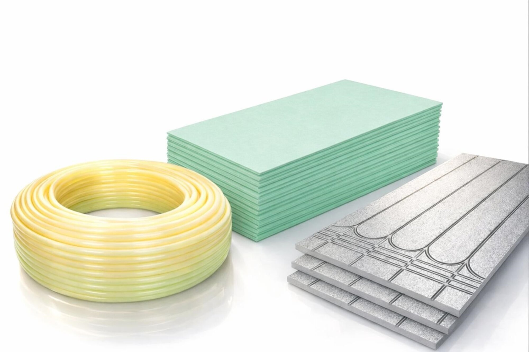 SET FuÃbodenheizung â XPS-Platten 30 mm, DÃ¤mmung 3 mm, Heizrohr 16 Ã 2 mm