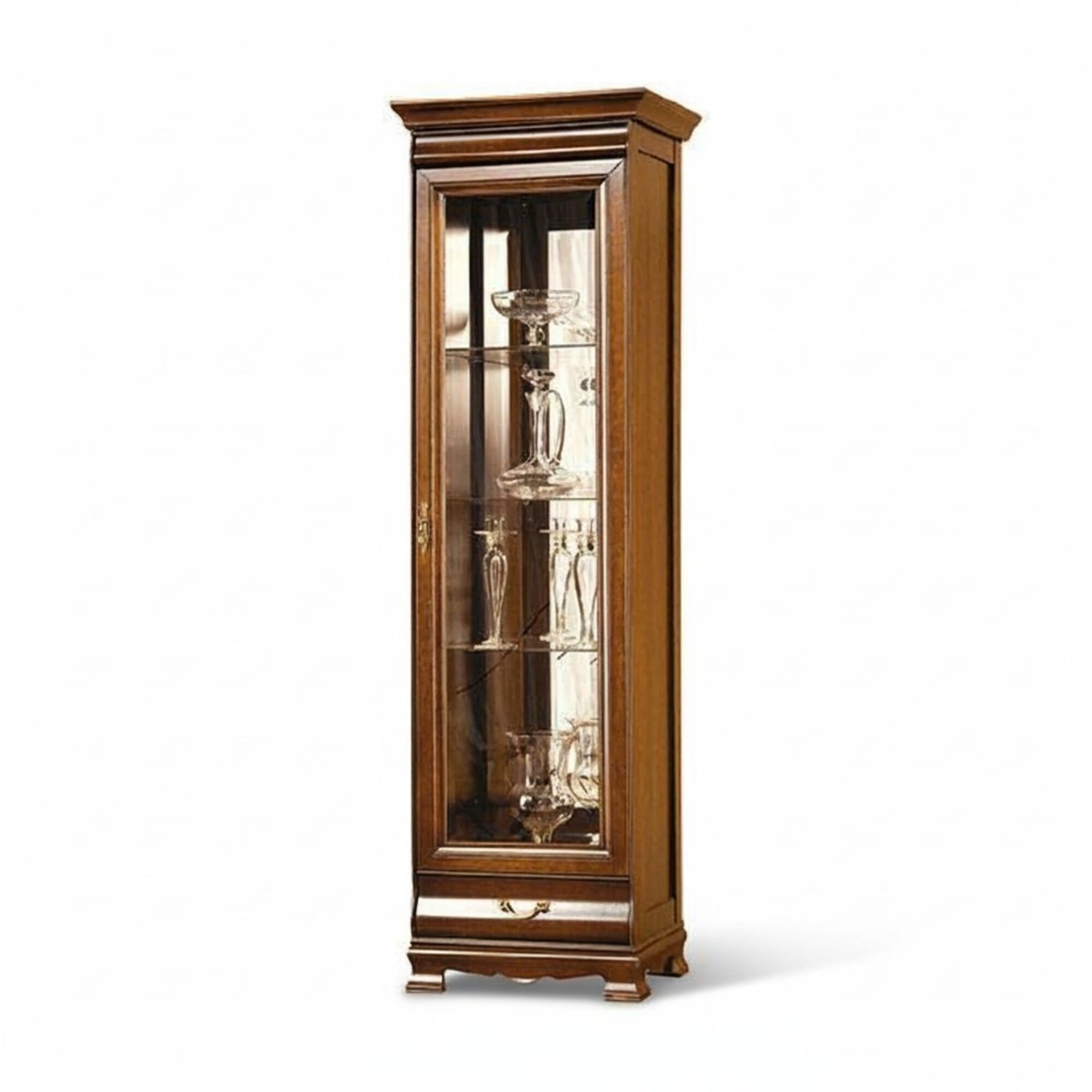 Klassische Vitrine Vitrinenschrank Vitrinen Schrank Schrankwand - Model N-W1-2