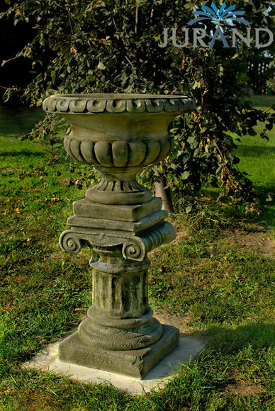 Massiver PflanzgefÃ¤Ã Blumenkasten Pflanztrog Antik Blumentopf aus Steinguss