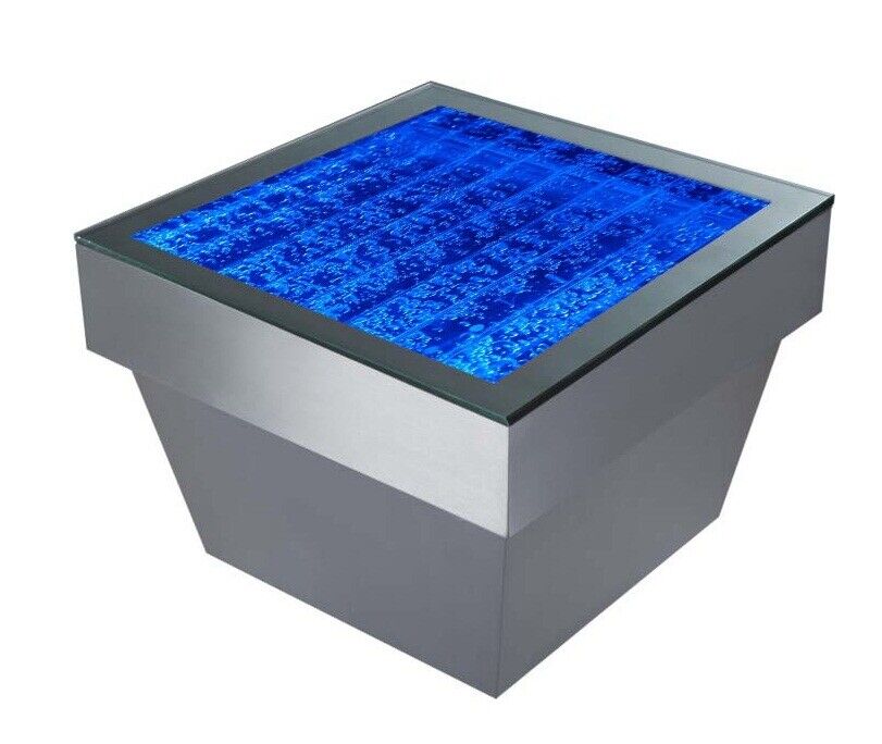 Design Couchtisch Wasser SÃ¤ulen SÃ¤ule Water Tische LED Beleuchtet Neu Sofort