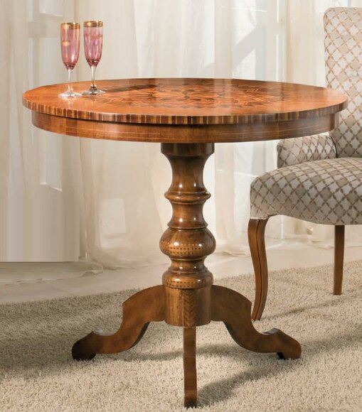 Esstisch Luxus Rund Tisch Massiv Holz Italien Esszimmer Tische Runde MÃ¶bel