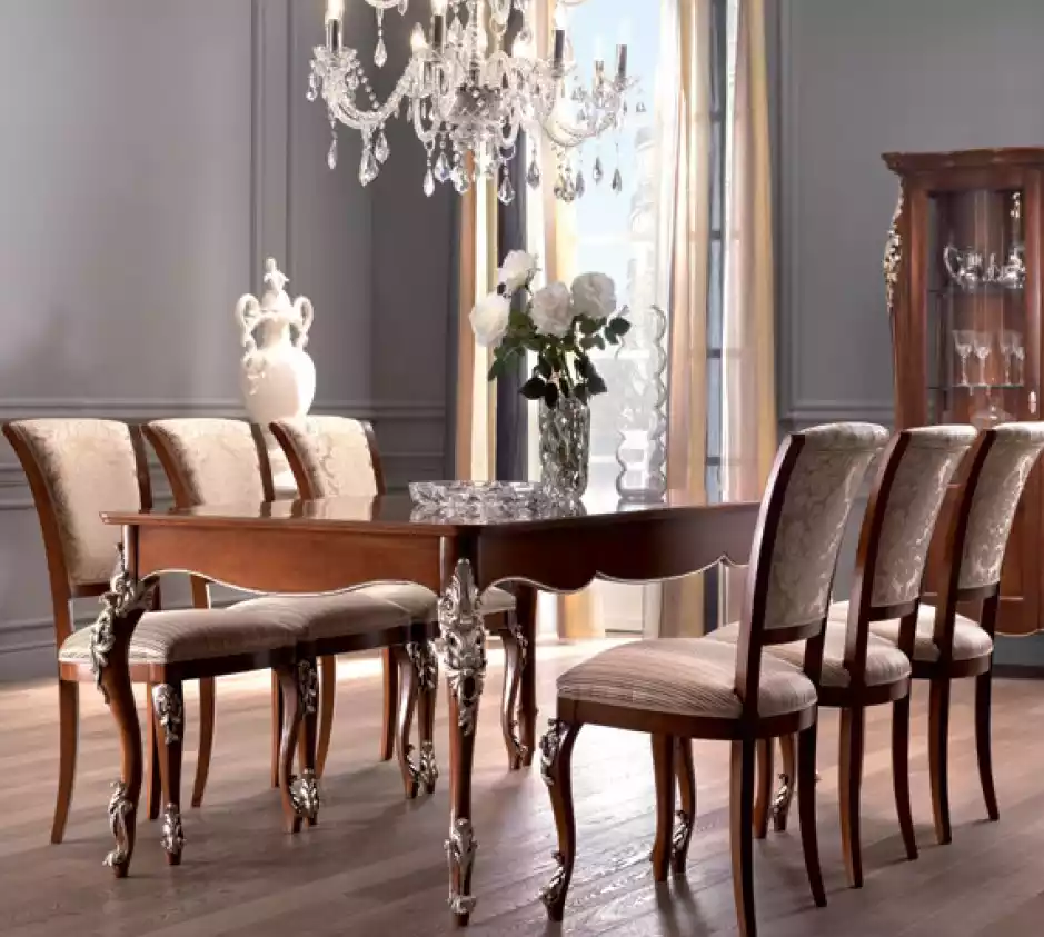 Esszimmer Set 6x StÃ¼hle Essgruppe Holz Polsterstuhl Luxus Stuhl Neu