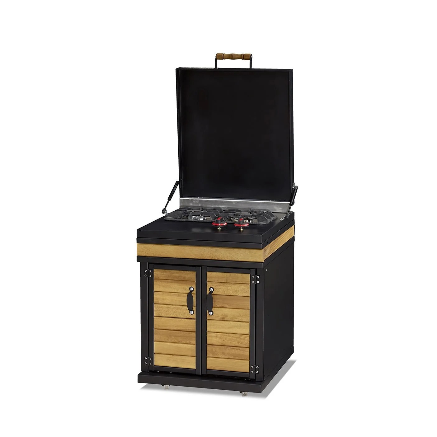 AuÃenkÃ¼chenmodul aus Holz in Braun fÃ¼r Garten und Terrasse