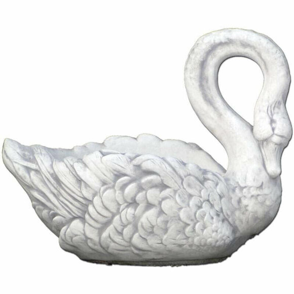 Massiver PflanzgefÃ¤Ã Blumenkasten Pflanztrog Schwan Blumentopf aus Steinguss