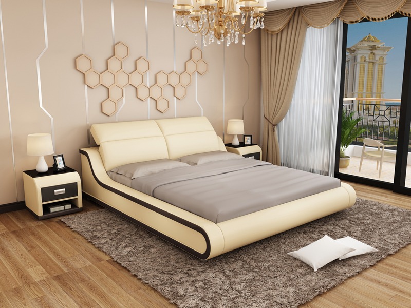 Designer Bett Polsterbett Doppelbett Ehebett Betten 140/160/180 LB8835