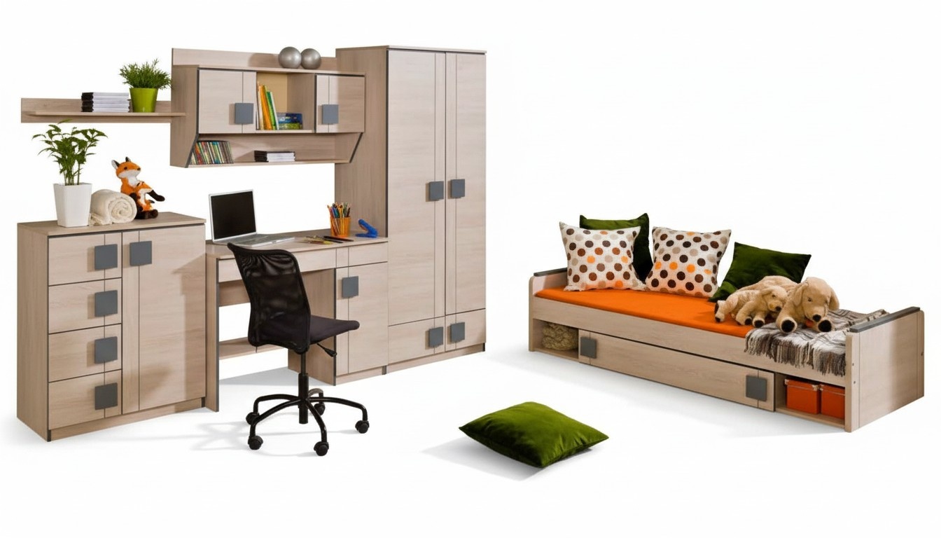 6 Teile Kinderzimmer Jugend & Schlafzimmer Kinder Wohn MÃ¶bel Set Garnitur
