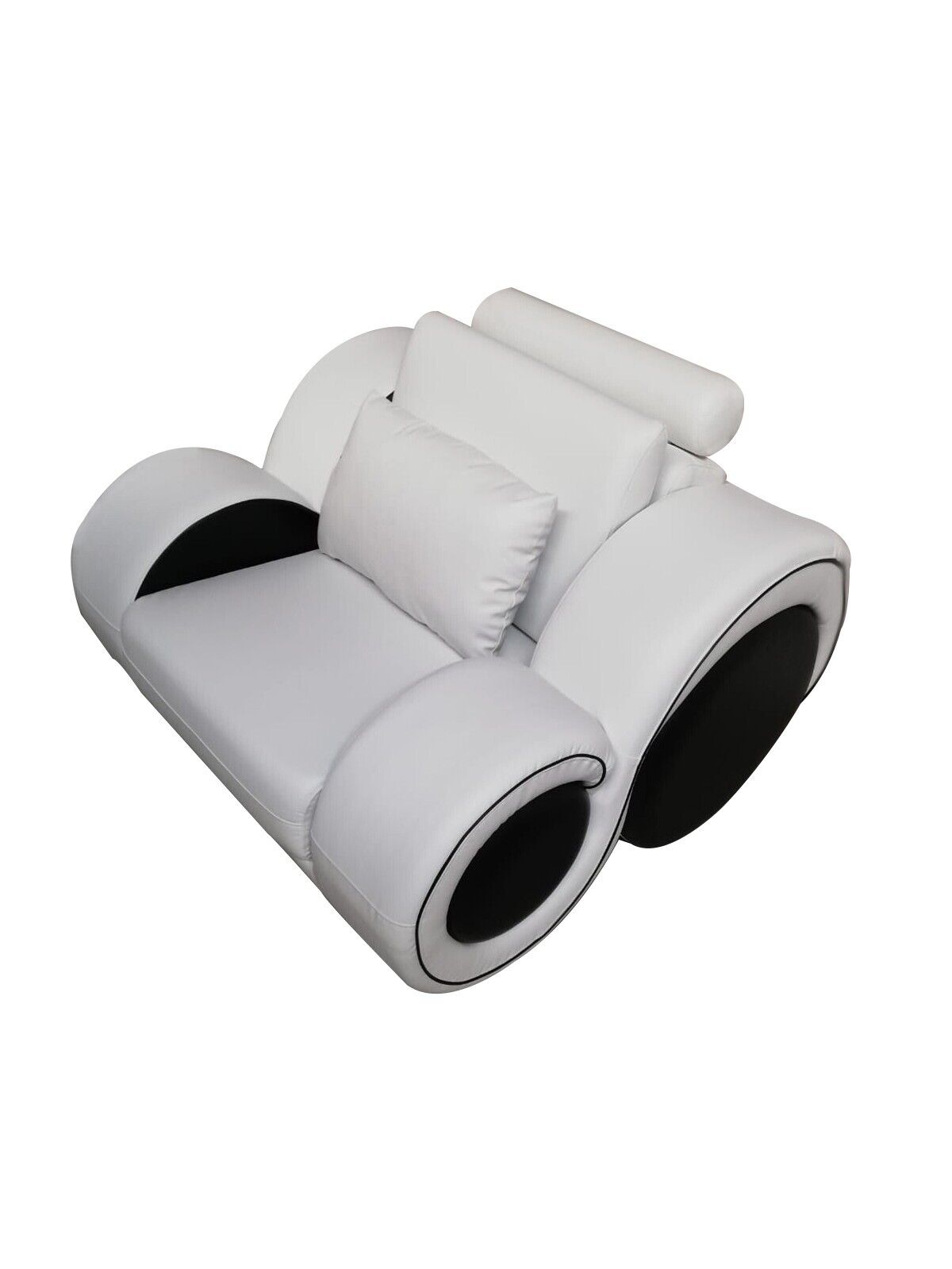 Designer Sessel Relax Chair FuÃstÃ¼tz Couch Racing Gamer WeiÃ Schwarz SOFORT