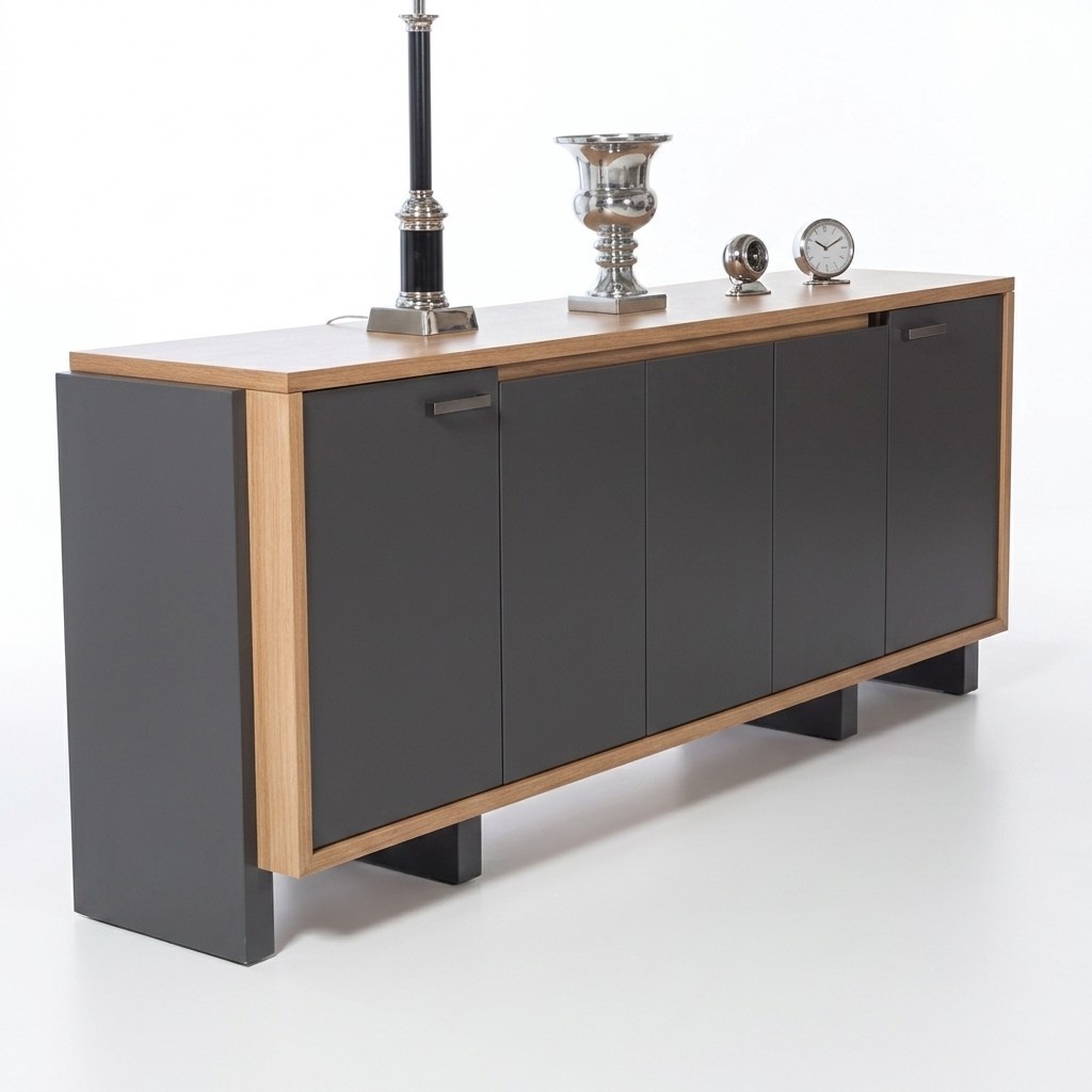 Aktenschrank BÃ¼ro MÃ¶bel Einrichtung Holz Design SchrÃ¤nke Regal 226x50x94