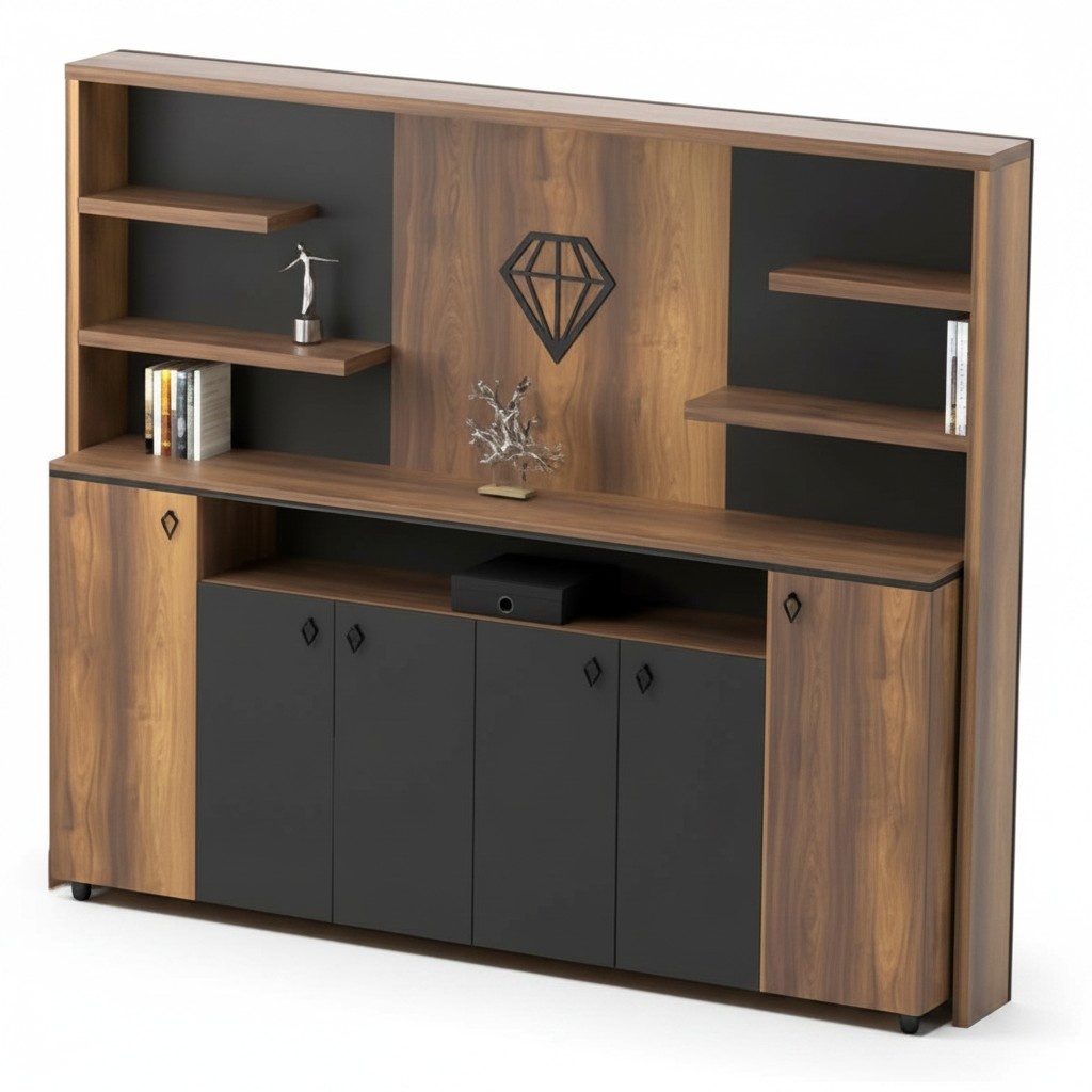 Anrichte BÃ¼roschrank Ablageschrank Archivschrank Sideboard Braun Grau