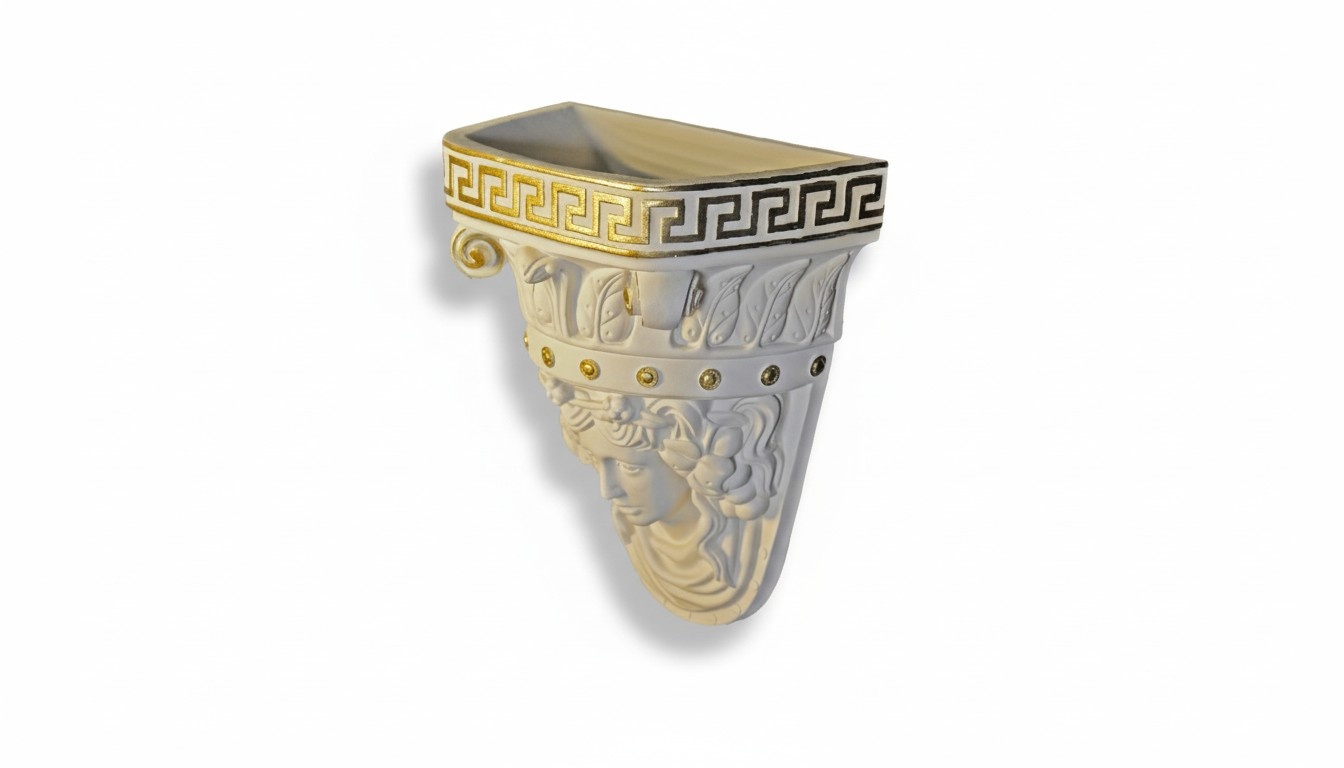 Antik Stil Wand Dekoration Wand Vase Topf Figur RÃ¶misches Design Skulptur 6316