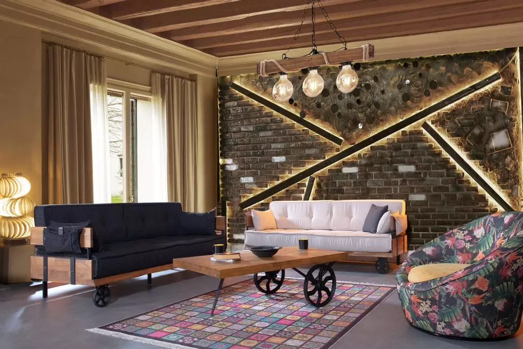 Luxus Sofa Couch Polster MÃ¶bel 3+3 Sitz Garnitur mit Couchtisch Loft
