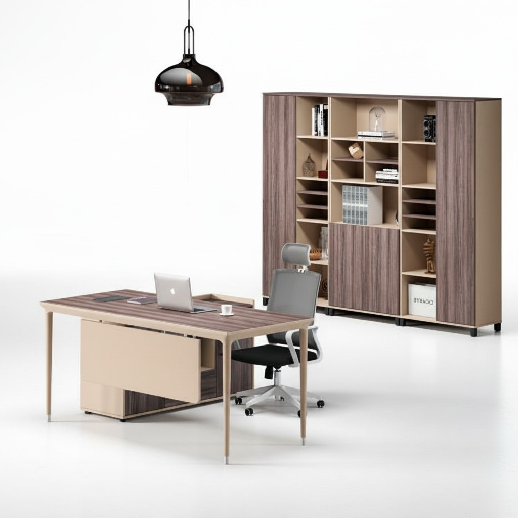 Arbeitstisch Beige Ecke Tisch BÃ¼rotisch Schreibtisch BÃ¼romÃ¶bel Holz