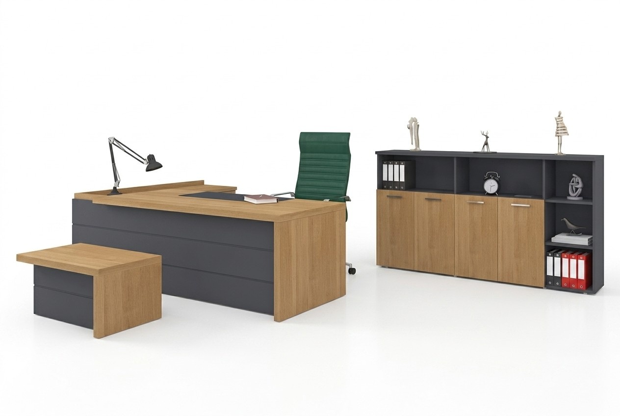 Arbeitszimmer Garnitur Schreibtisch SchrÃ¤nke Couchtisch BÃ¼roeinrichtung