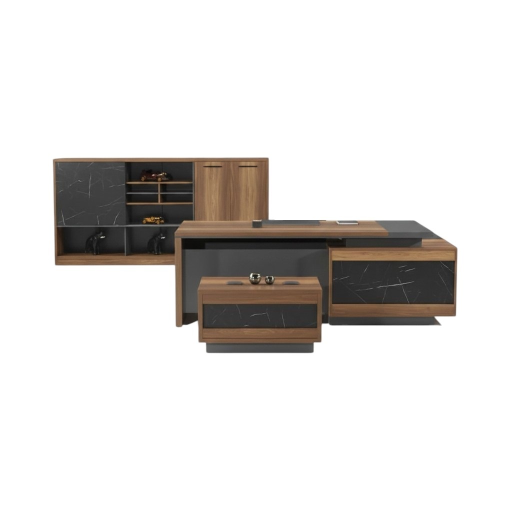 Arbeitszimmer Set Couchtisch Sideboard Schreibtisch BÃ¼romÃ¶bel Holz