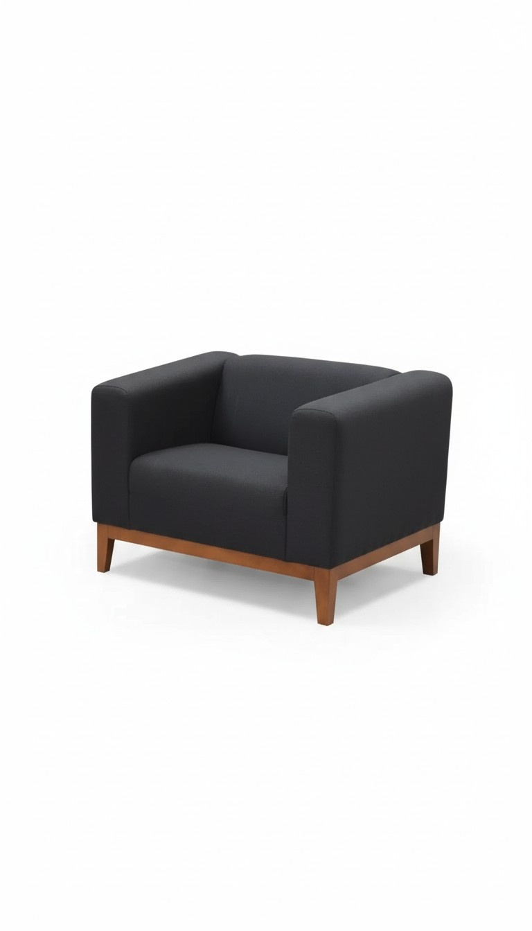 Arbeitzimmer Schwarz Sessel Luxus Sitz Polster Stoff Textil MÃ¶bel 92x77x65