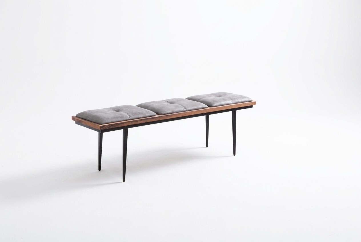Bank Sitzbank Polster Polsterbank Esszimmer Sitzer Stoff Braun Design