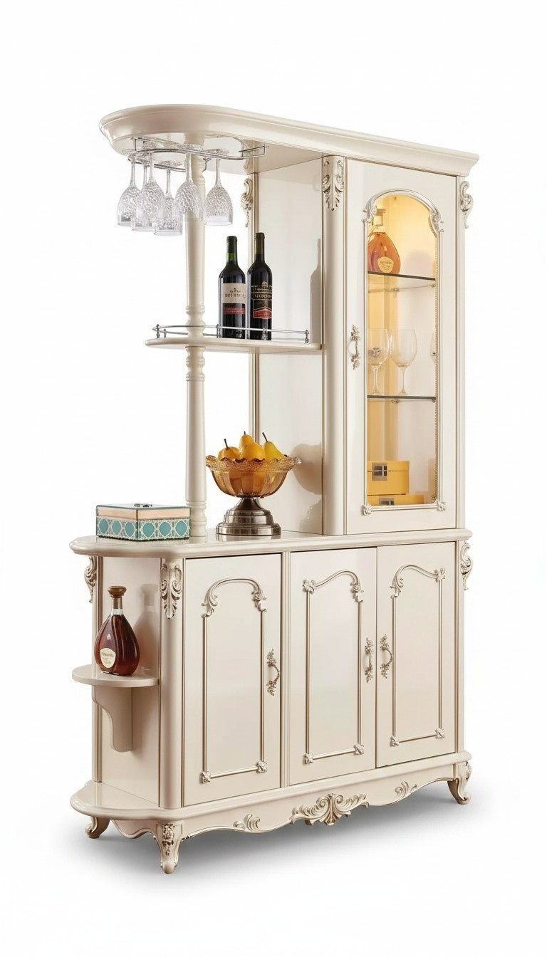 Barschrank fÃ¼r das Esszimmer klassische perlweiÃe MÃ¶bel neuer Luxus