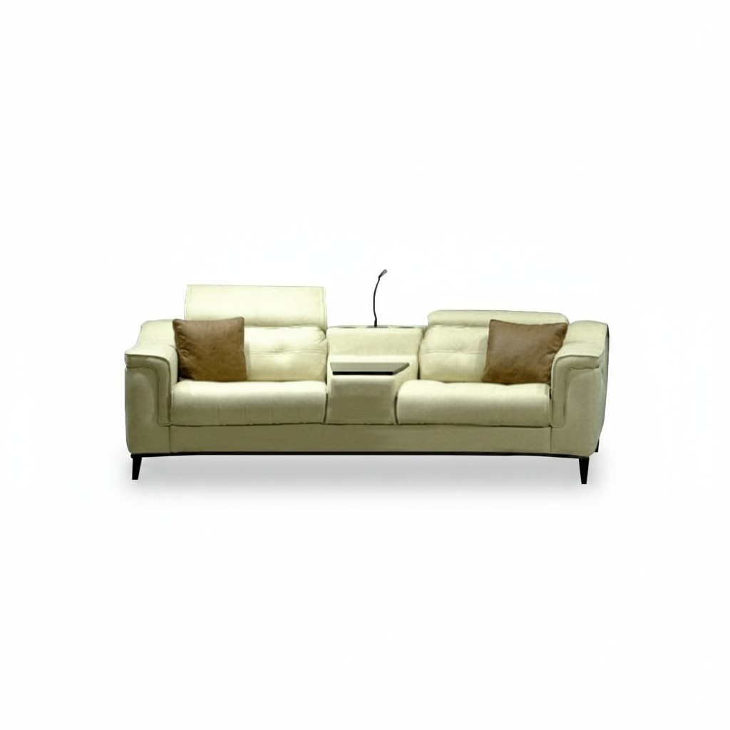 Beiger Zweisitzer Designer Sofa 2-Sitzer Wohnzimmer LuxuriÃ¶se SitzmÃ¶bel