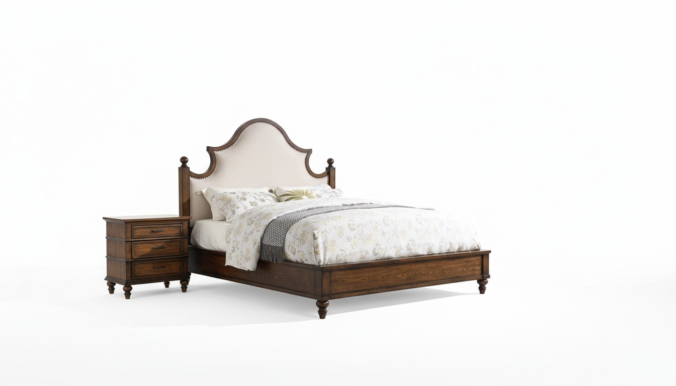 Bett 2x Nachttisch 3 tlg. Schlafzimmer Set Design Polster MÃ¶bel Luxus Betten Neu