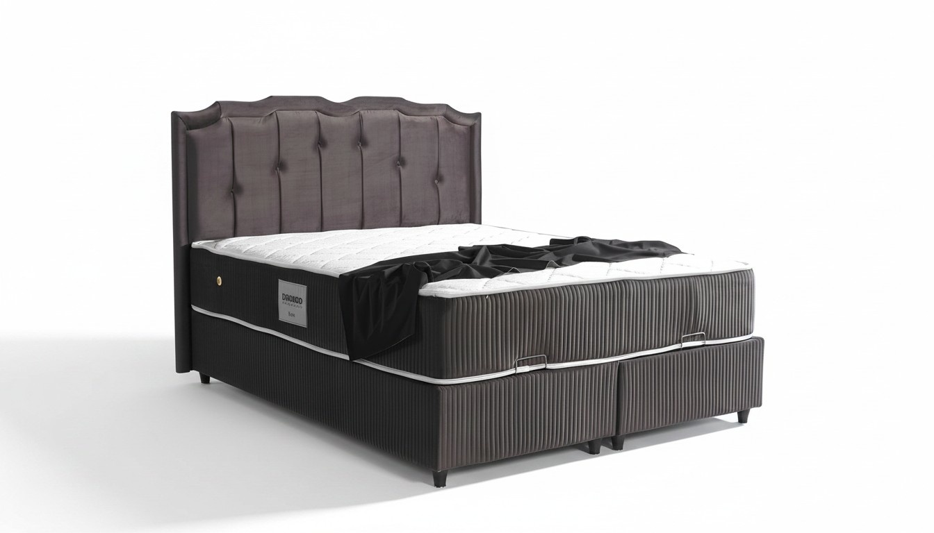 Bett Design Betten Luxus Polster Schlafzimmer MÃ¶bel Boxsping Braun 160x200