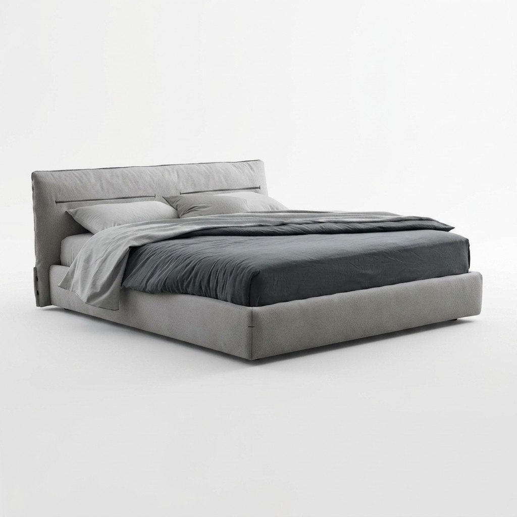 Bett Doppelbett schickes graues Bett Doppelbett fÃ¼r Schlafzimmer Betten