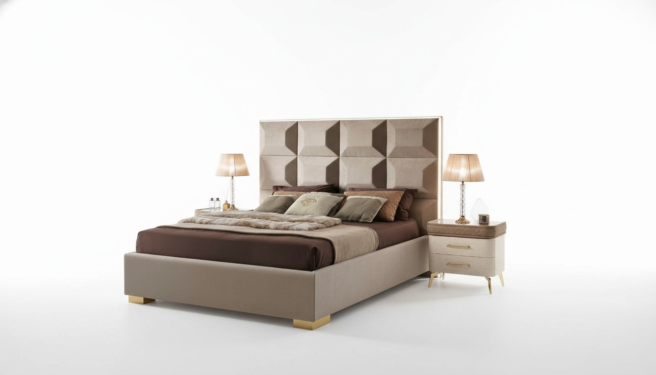 Bett Holz Doppel Schlafzimmer Betten Braun Bettrahmen Modern Doppelbett MÃ¶bel