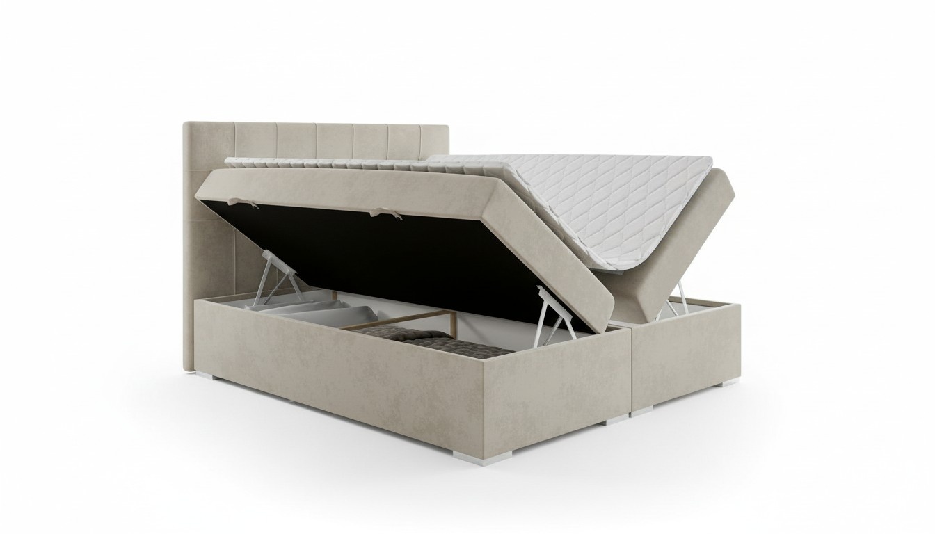 Bett Luxus Schlafzimmer Doppelbett Textil Polster Design MÃ¶bel Boxspringbett