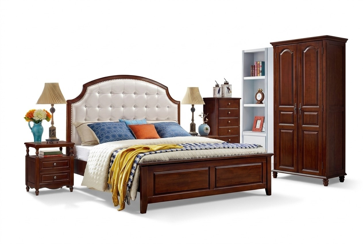 Bett MÃ¶bel Holz Design Betten Massiv Doppelbett Schlafzimmer klassisch