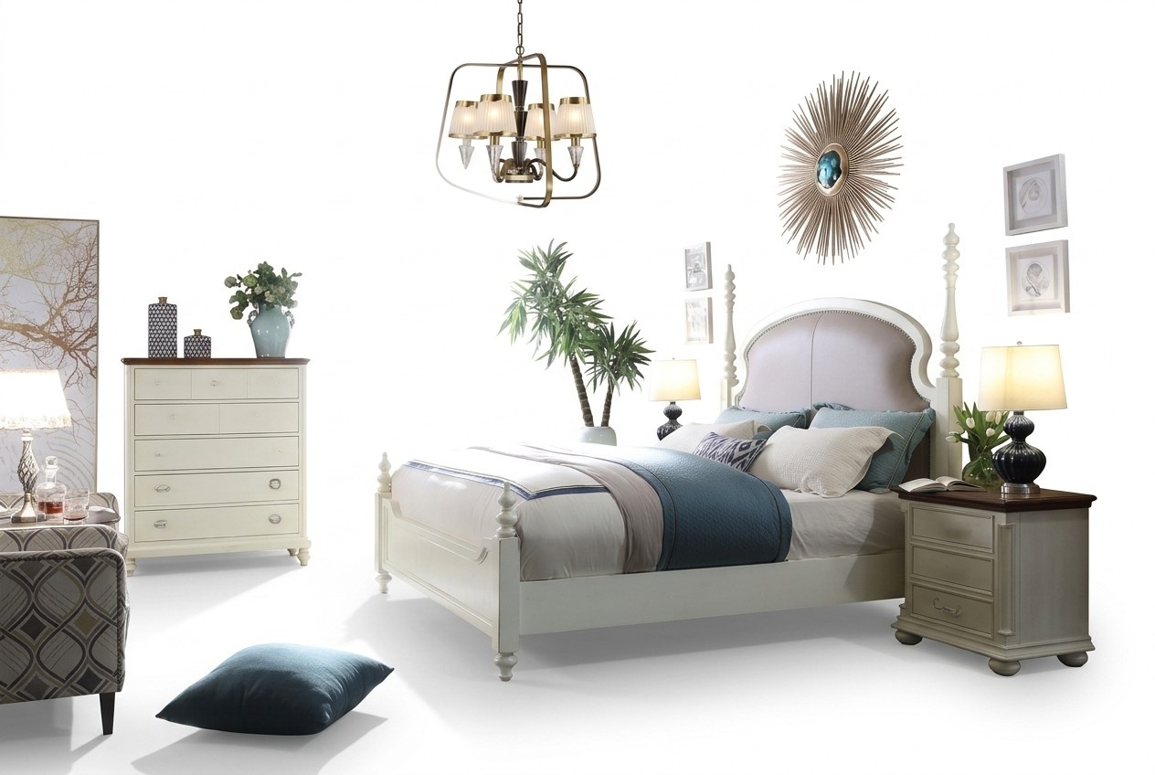 Bett Nachttisch Kommode 3 tlg. Schlafzimmer Set Design Modern Luxus