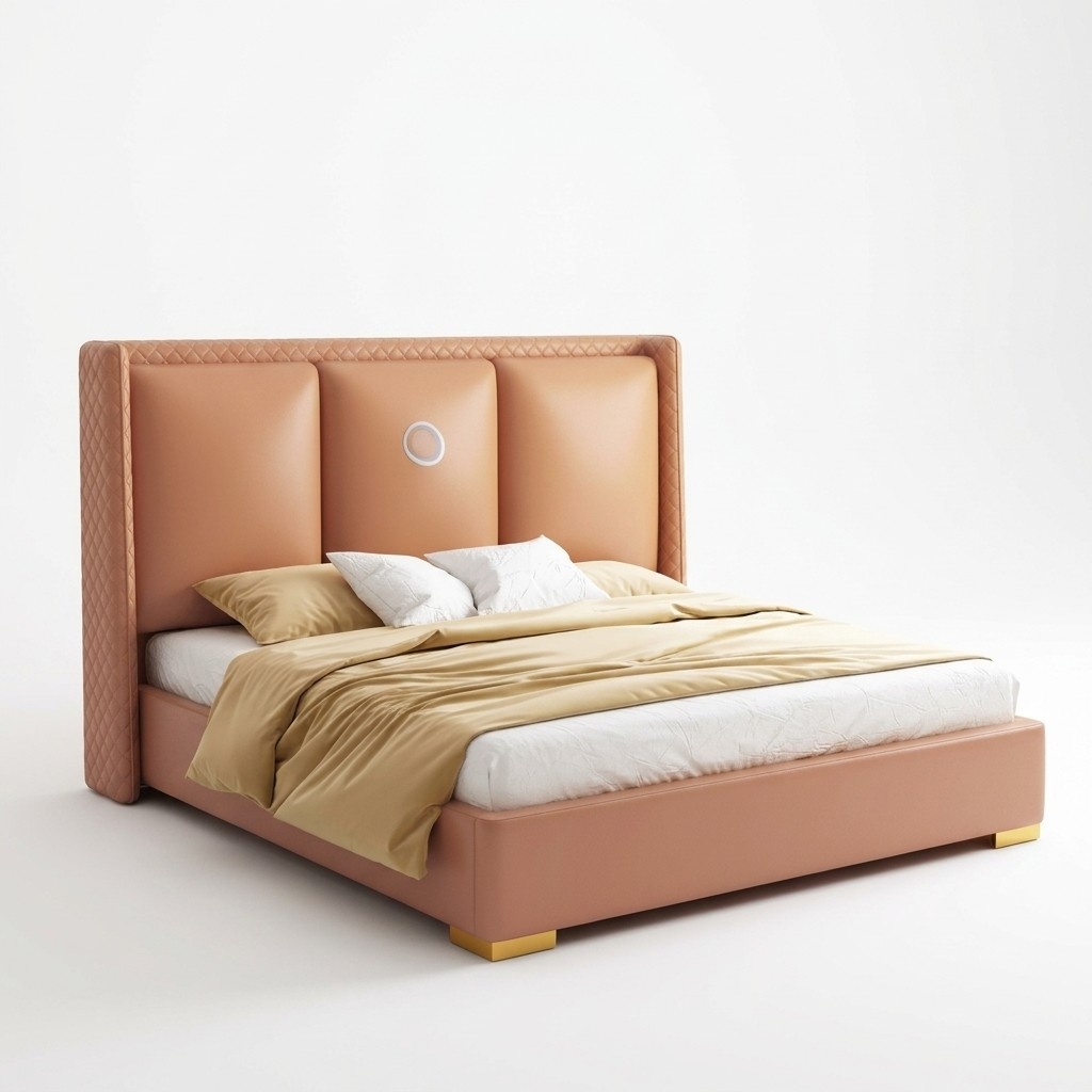Bett Orange Schlafzimmer Design MÃ¶bel Moderne Luxus Betten Bettgestell