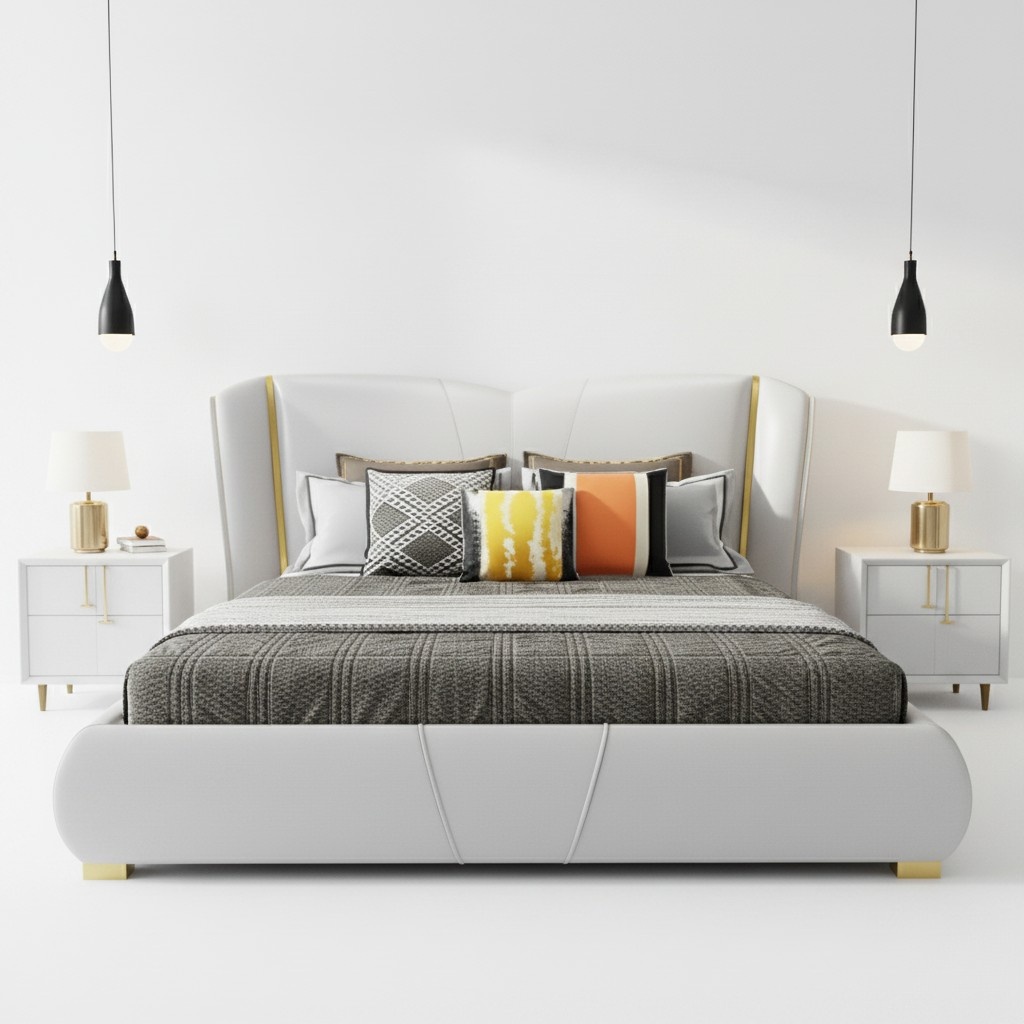 Bett Polster Design Luxus Doppel Hotel Betten Schlaf Zimmer Holz MÃ¶bel