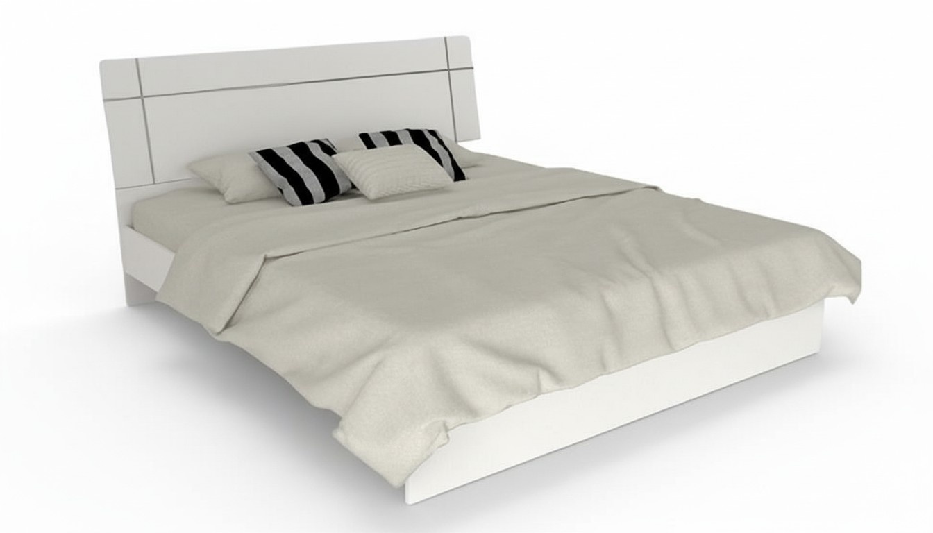 Bett Schlafzimmer Doppelbett 160Ñm Matratze weiÃ moderner Stil Holz