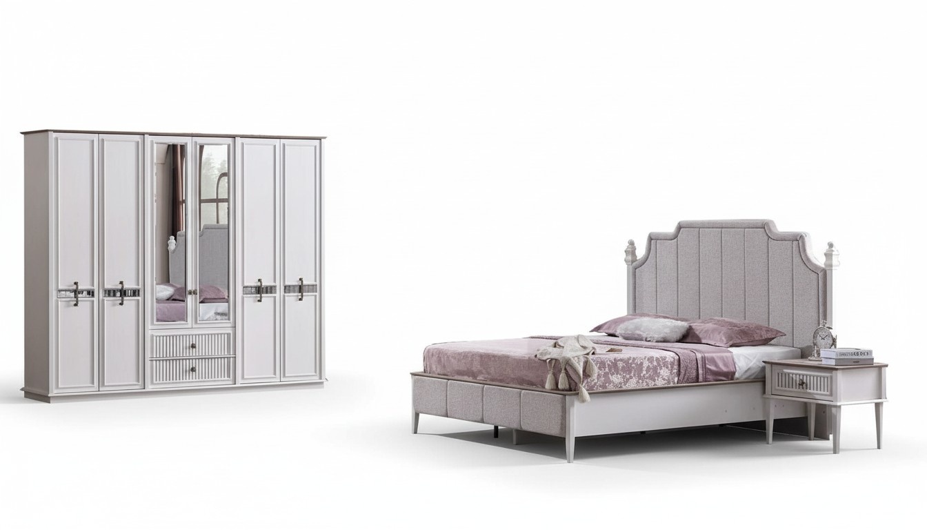 Betten Nachttische Schlafzimmer Einrichtung SchlafzimmermÃ¶bel Kleiderschrank