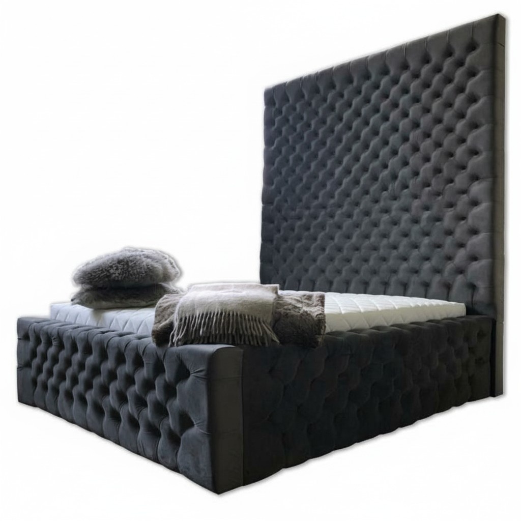Betten Schwarz Luxus Hotel 180x200cm Bett Polster Design MÃ¶bel Doppel