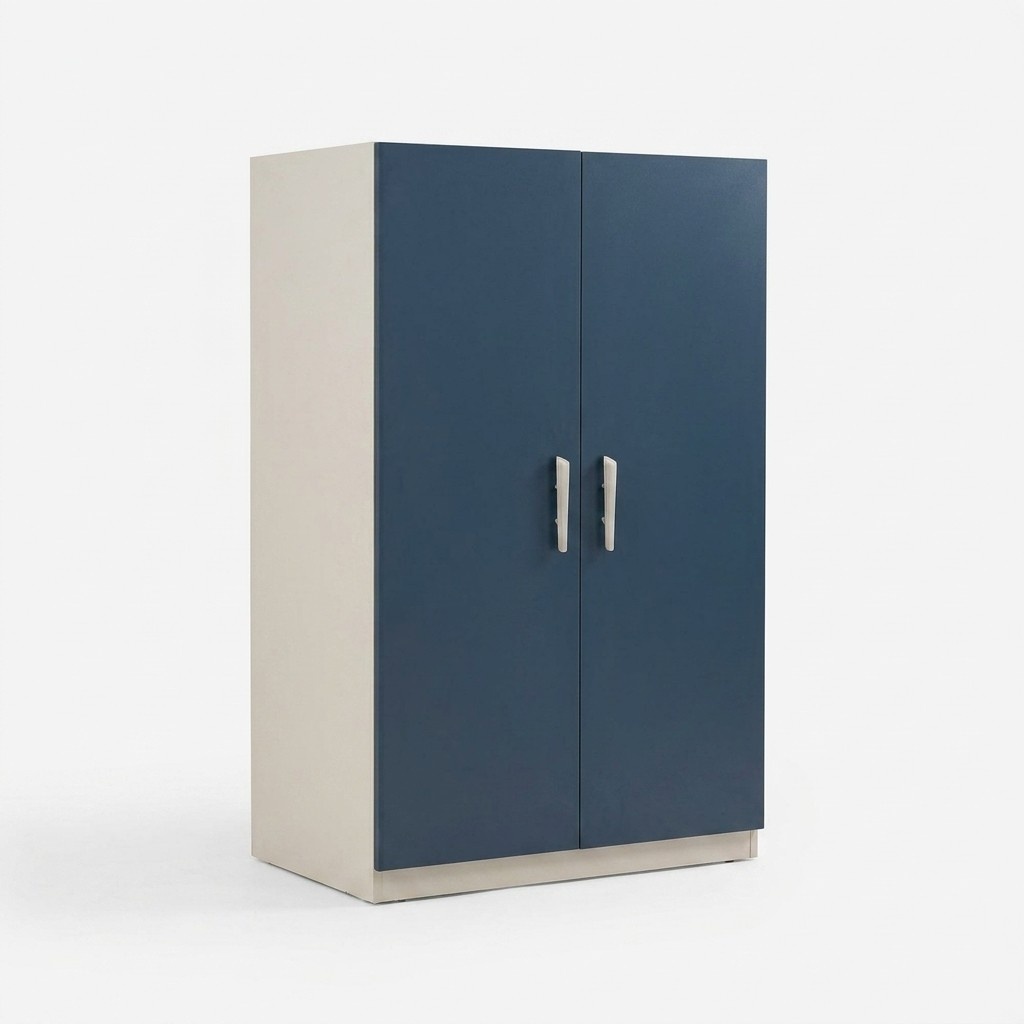 Blauer moderner Kleiderschrank aus Holz fÃ¼r Schlafzimmer