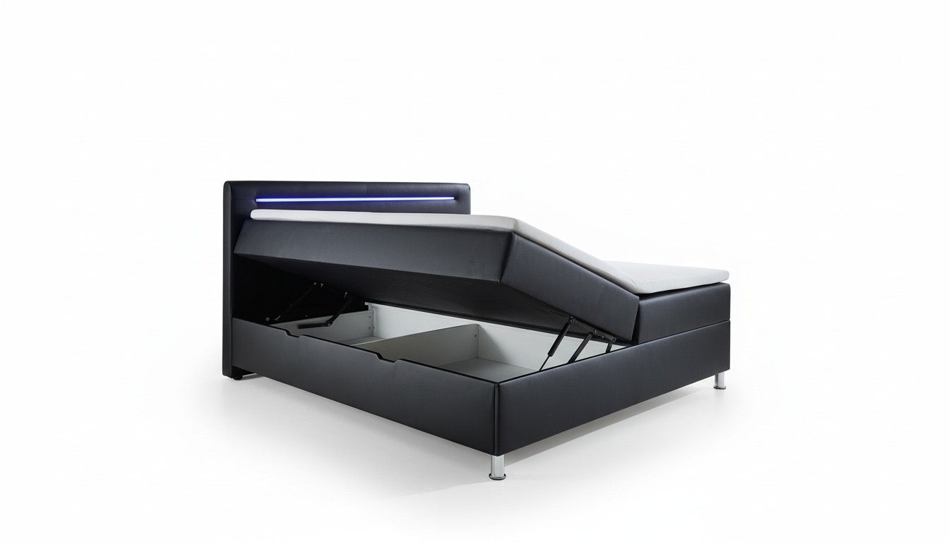 Boxspringbett Doppelbett PolstermÃ¶bel Kunstleder Designer Doppel Luxus Design