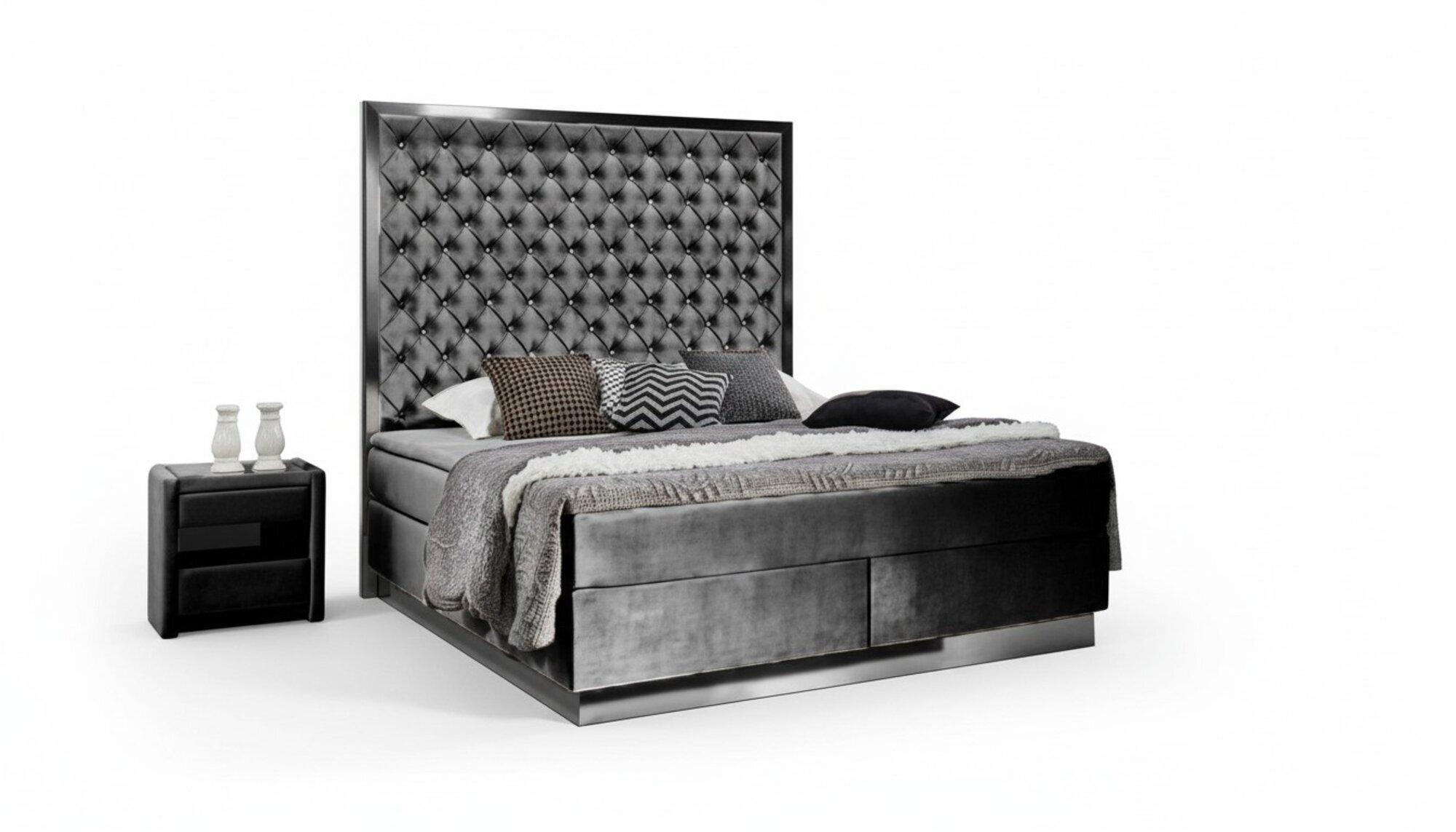 Boxspringbett Stoff MÃ¶bel Betten Bett Textil Schlafzimmer Design Chesterfield