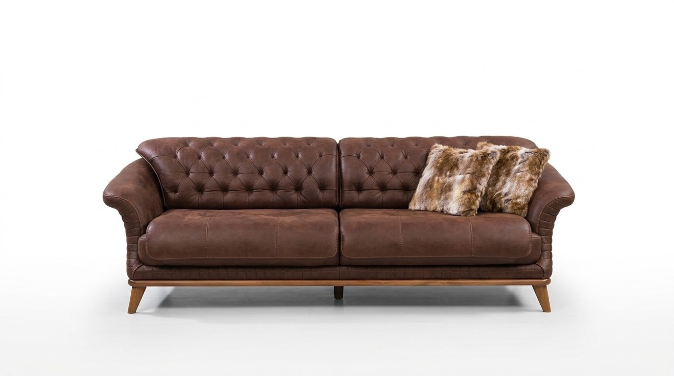 Brauner Chesterfield Dreisitzer PolstermÃ¶bel Luxus Sofas Moderne Couch