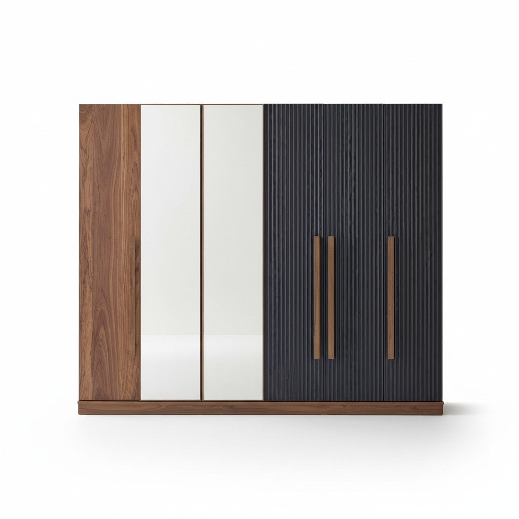 Brauner Kleiderschrank Designer Luxus MÃ¶bel Holzschrank Einrichtung Schrank