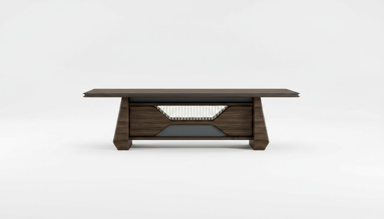 Brauner Konferenztisch Designer BÃ¼rotische Arbeitszimmer Holz MÃ¶bel