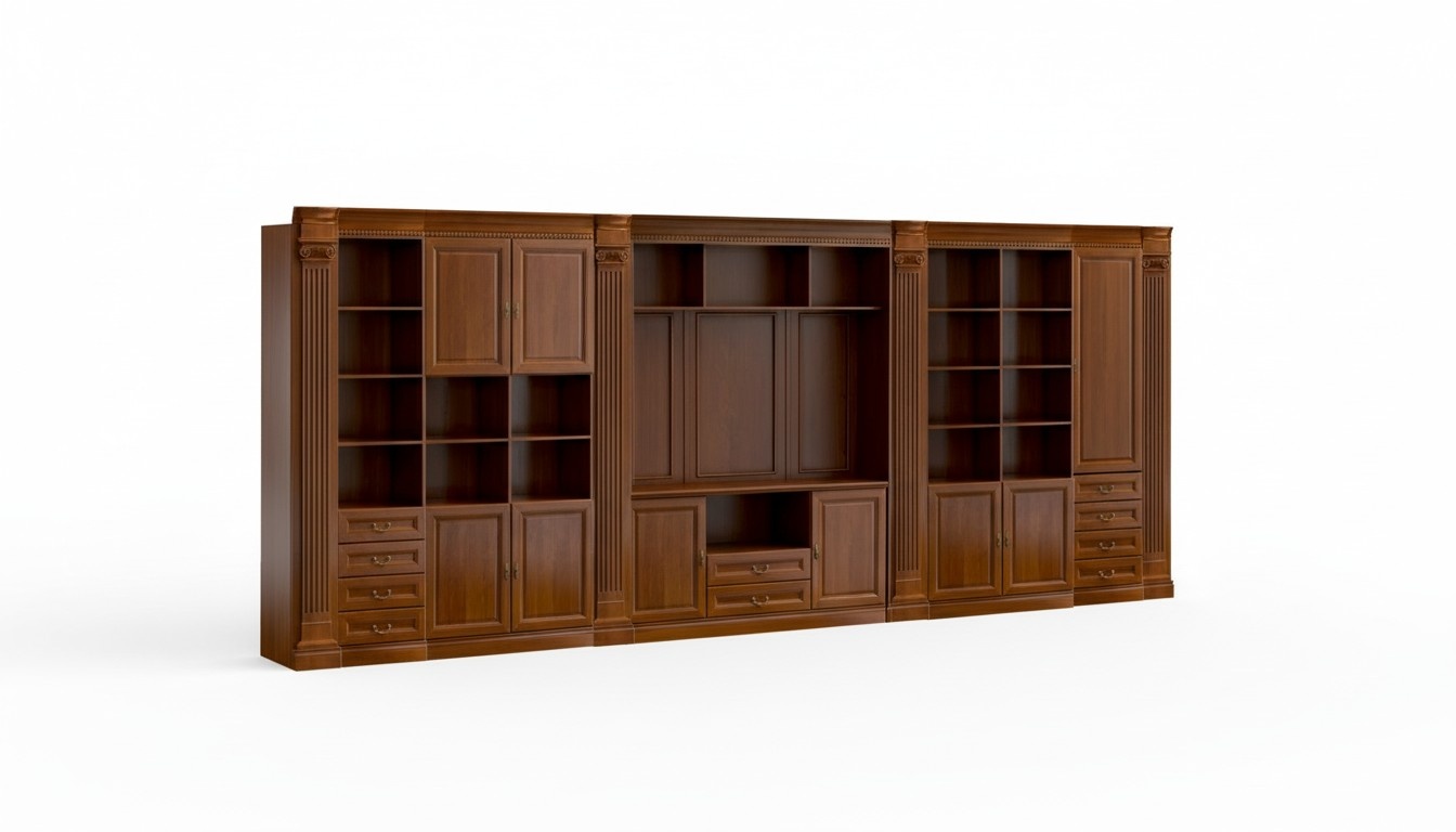 Brauner LuxuriÃ¶ser BÃ¼roschrank Moderne Massivholz SchrÃ¤nke Designer MÃ¶bel
