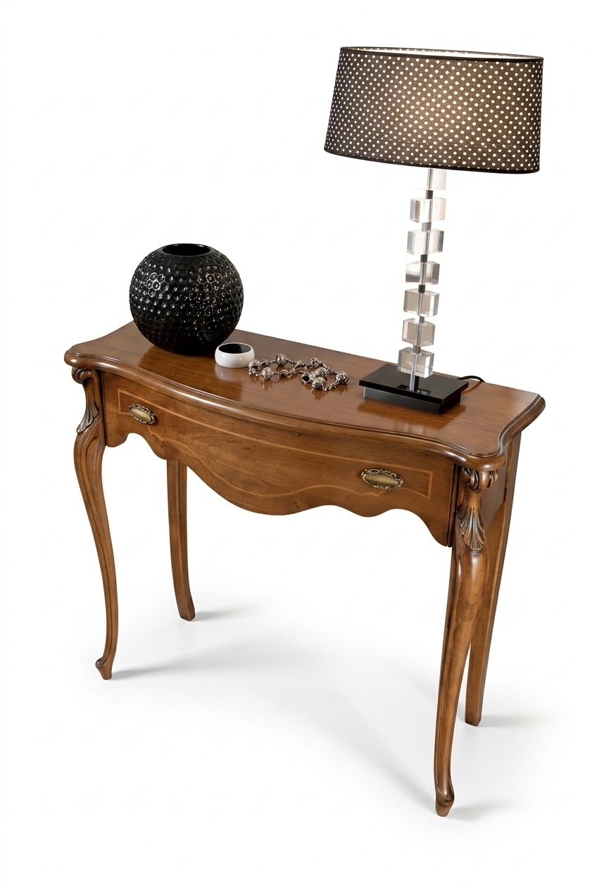 Brauner Luxus Konsolentisch Schublade HolzmÃ¶bel Schlafzimmer Design Neu
