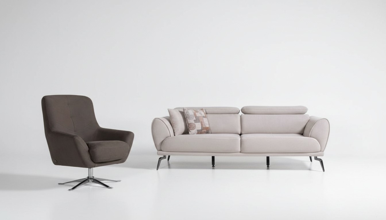 Braunes Wohnzimmer Sofa Designer Couch Luxus Relax Sessel 2tlg Garnitur