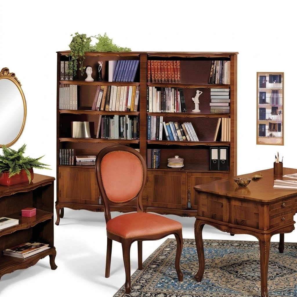 BÃ¼cherregal Holzregal Freistehendes BÃ¼roregal Elegantes braunes BÃ¼cherregal