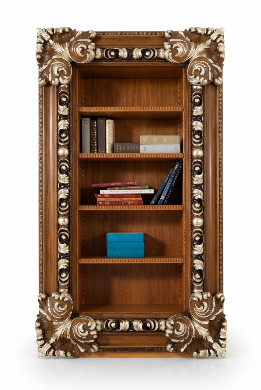 BÃ¼cherregal Schrank Wohnzimmer BÃ¼cherregal BÃ¼roschrank Holz SchrÃ¤nke Italien Neu