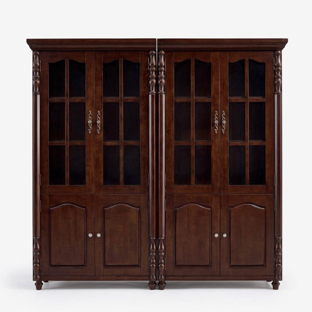 BÃ¼cherregal Vitrinen Schrank Regal Holz Schrank BÃ¼cherschrank MÃ¶bel 2tlg