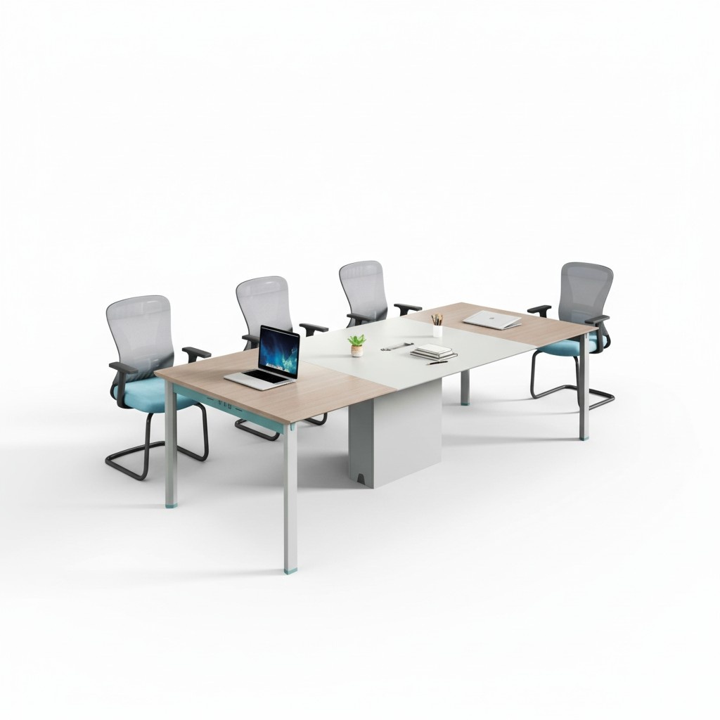 BÃ¼ro Einrichtung Konferenztisch Meeting Table mit Regal Komplette Einrichtung